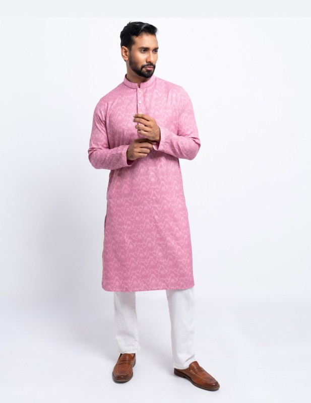 সেমি-স্টিচড এমব্রয়ডার্ড অর্গাঞ্জা থ্রি-পিস